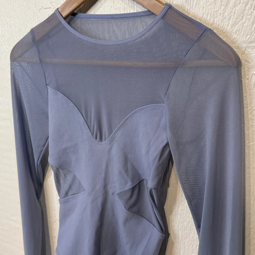 All an Illusion Bodysuit‎ NWOT periwinkle